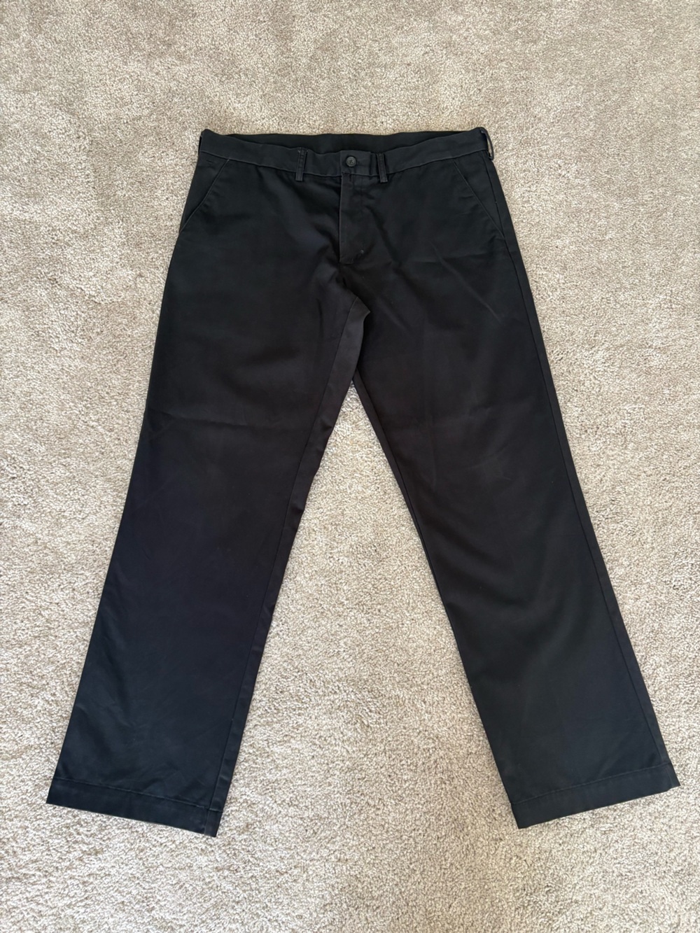 Haggar Men's Black Cotton Pants - 38 x 32